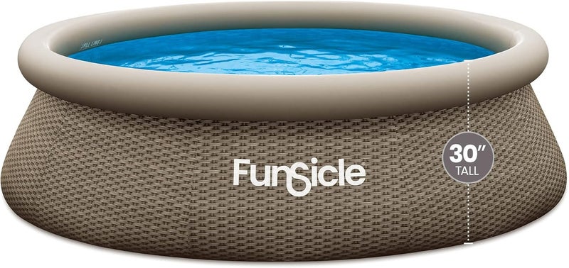 Funsicle Quickset Round Inflatable Ring Top Outdoor Above Ground Swimming Pool Set with Filter Pump and Type I Cartridge Filter, Brown - Image 5